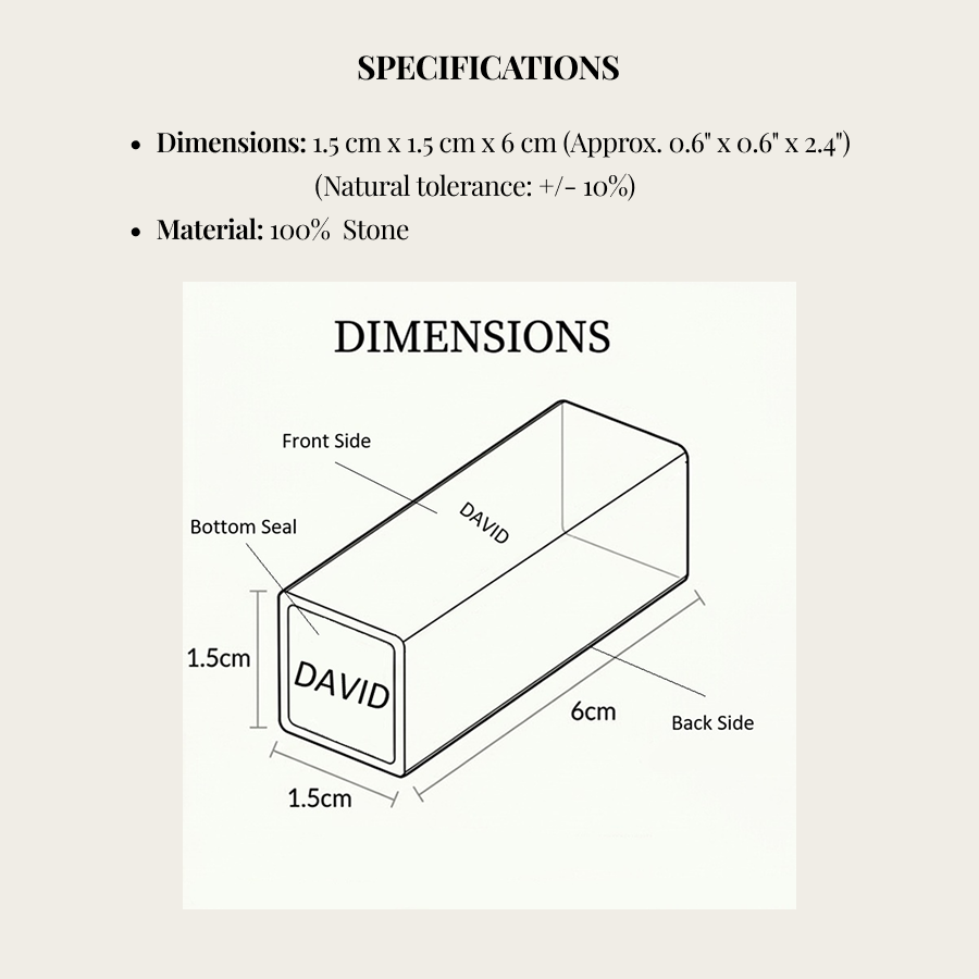 Custom Message Stone Seal with Icon-Personalized Gift