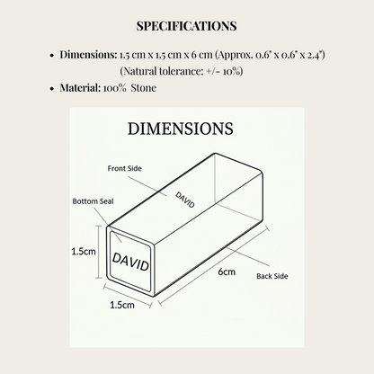 Custom Message Stone Seal with Icon-Personalized Gift