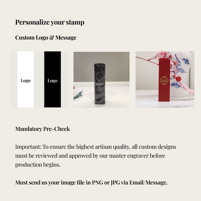 The Bespoke Brand Seal: Custom Logo & Message in Stone.