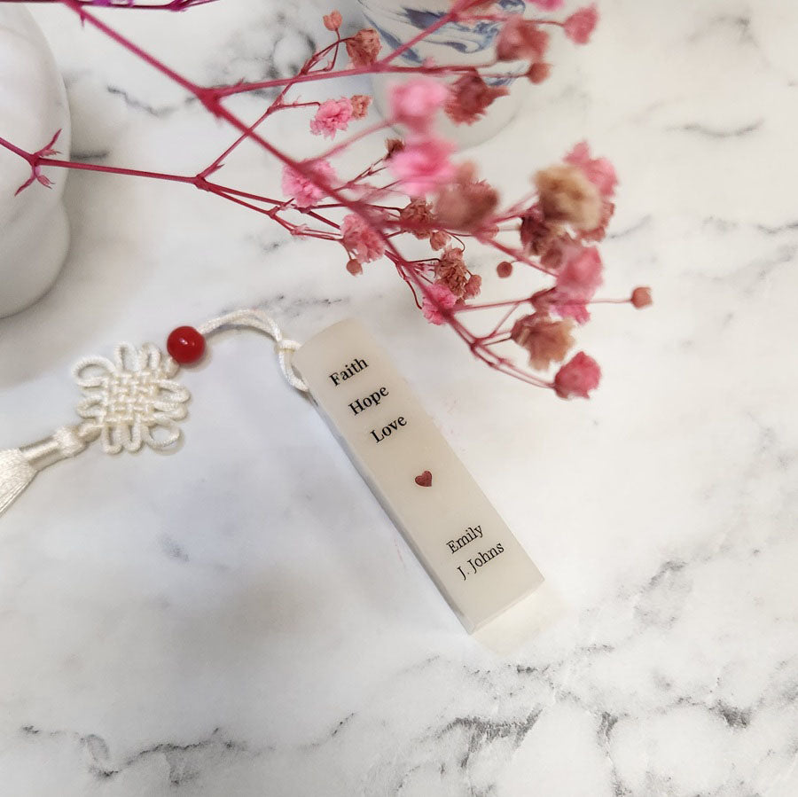 Custom Message Stone Seal with Icon-Personalized Gift